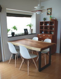一枚板テーブル・輪切りテーブル - 天然木/無垢オーダー家具/無垢 