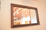 無垢壁掛け鏡（ミラー）ブラックウォールナット