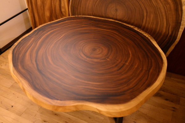 無垢オーダー家具（No.446）モンキーポッド一枚板（輪切り） – 天然木 